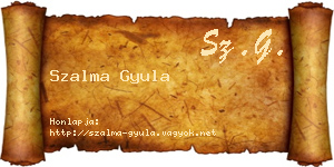 Szalma Gyula névjegykártya
